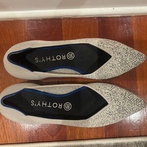 Rothy's Black and Cream Speckled Women's Flats